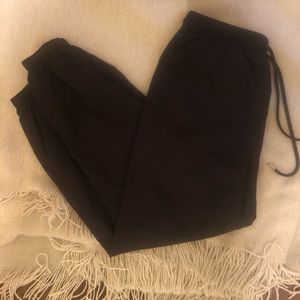 NWT Forever 21 black woven drawstring joggers